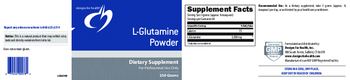 Designs For Health L-Glutamine Powder - supplement