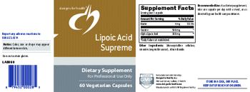 Designs For Health Lipoic Acid Supreme - supplement