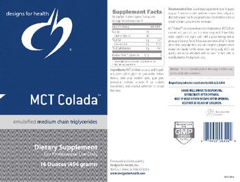 Designs For Health MCT Colada - supplement