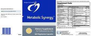 Designs For Health Metabolic Synergy - supplement