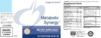 Designs For Health Metabolic Synergy - supplement