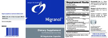 Designs For Health Migranol - supplement