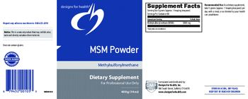 Designs For Health MSM Powder - supplement