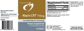 Designs For Health Niacin CR 750 mg - supplement