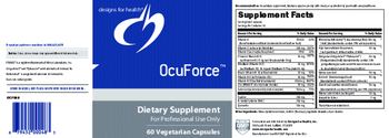 Designs For Health OcuForce - supplement