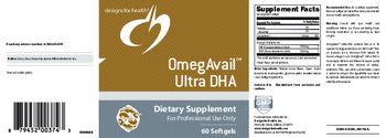 Designs For Health OmegAvail Ultra DHA - supplement