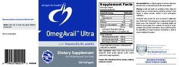 Designs For Health OmegAvail Ultra With Vitamin D3, K1, And K3 - supplement