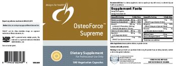 Designs For Health OsteoForce Supreme - supplement