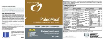 Designs For Health PaleoMeal Natural Vanilla Flavor Unsweetened - supplement