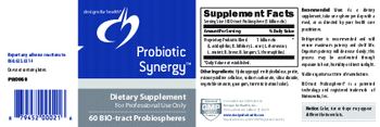 Designs For Health Probiotic Synergy - supplement