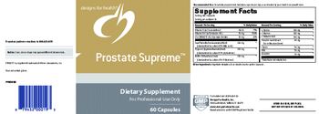 Designs For Health Prostate Supreme - supplement