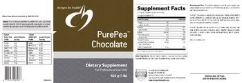 Designs For Health PurePea Chocolate - supplement