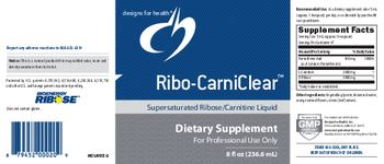 Designs For Health Ribo-CarniClear Supersaturated Ribose/Carnitine Liquid - supplement