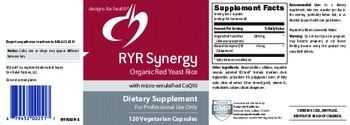 Designs For Health RYR Synergy - supplement