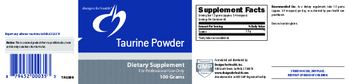 Designs For Health Taurine Powder - supplement