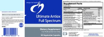 Designs For Health Ultimate Antiox Full Spectrum - supplement