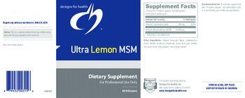 Designs For Health Ultra Lemon MSM - supplement