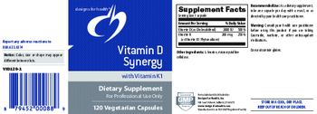 Designs For Health Vitamin D Synergy with Vitamin K1 - supplement