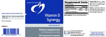 Designs For Health Vitamin D Synergy with Vitamin K1 - supplement