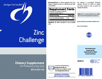 Designs For Health Zinc Challenge - supplement