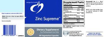 Designs For Health Zinc Supreme - supplement