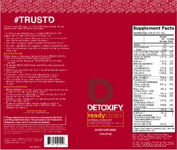 Detoxify Ready Clean Tropical Fruit Flavor - supplement