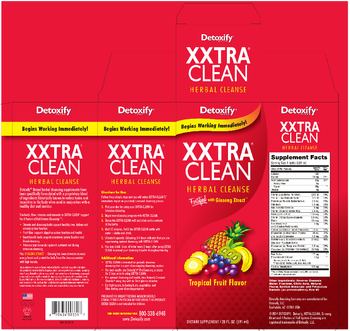 Detoxify Xxtra Clean Herbal Cleanse Tropical Fruit Flavor - supplement