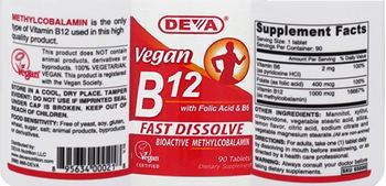 DEVA Vegan B12 - supplement