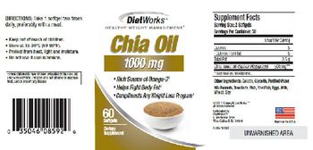 DietWorks Chia Oil 1000 mg - supplement
