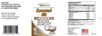 DietWorks Coconut Oil - supplement
