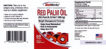 DietWorks Red Palm Oil - supplement