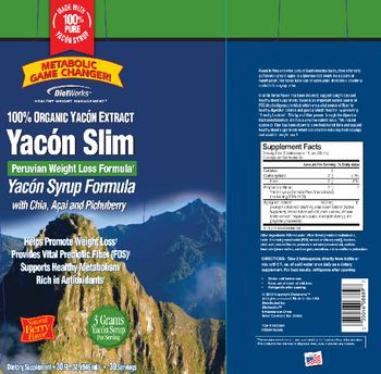 DietWorks Yacon Slim With Chia And Acai - supplement