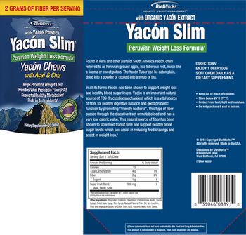 DietWorks Yacon Slim - supplement