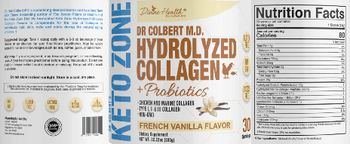 Divine Health Hyrdrolyzed Collagen + Probiotics French Vanilla Flavor - supplement