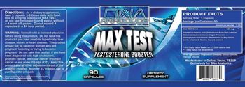 DNA Anabolics Max Test Testosterone Booster - supplement