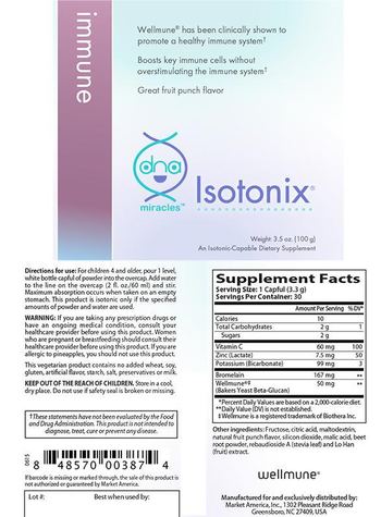 DNA Miracles Isotonix Immune Great Fruit Punch Flavor - an isotoniccapable supplement