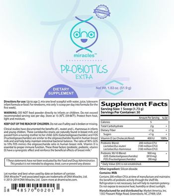 DNA Miracles Probiotics Extra - supplement
