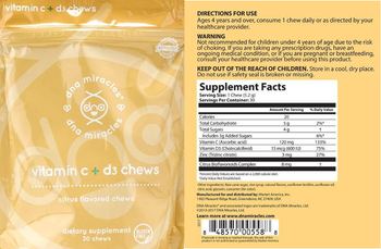 DNA Miracles Vitamin C + D3 Chews Citrus Flavored - supplement