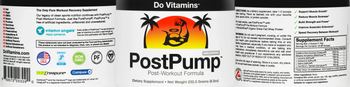 Do Vitamins PostPump Unflavored - supplement