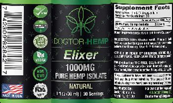 Doctor Hemp Elixer Natural - supplement