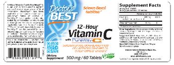 Doctor's Best 12-Hour Vitamin C With PureWay-C 500 mg - supplement