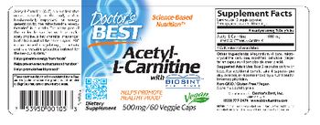 Doctor's Best Acetyl-L-Carnitine With Biosint Carnitines 500 mg - supplement