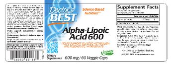 Doctor's Best Alpha-Lipoic Acid 600 mg - supplement