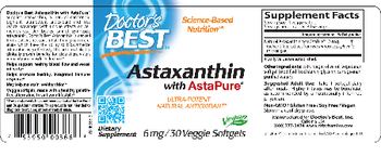 Doctor's Best Astaxanthin - supplement