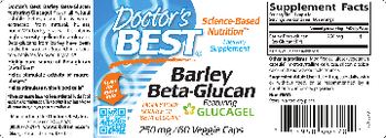 Doctor's Best Barley Beta-Glucan - supplement