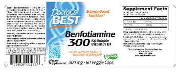 Doctor's Best Benfotiamine 300 mg - supplement