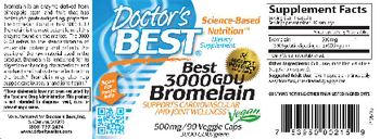 Doctor's Best Best 3000 GDU Bromelain - supplement