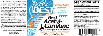 Doctor's Best Best Acetyl-L-Carnitine - supplement