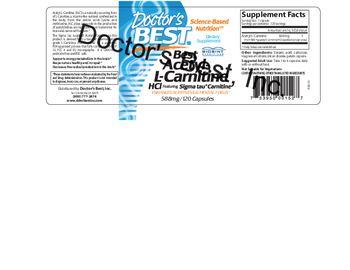 Doctor's Best Best Acetyl-L-Carnitine HCl Featuring Sigma Tau Carnitine - supplement