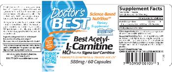 Doctor's Best Best Acetyl-L-Carnitine HCl - supplement